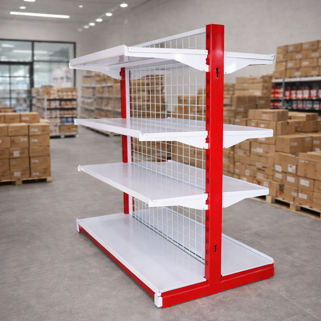 Produk Rak Gondola Minimarket Palangkaraya Tipe Rak Double